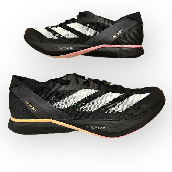 Adidas Adizero Avanti Track Field Spikes Black White Style IG9910 Size Mens 10 - Picture 8 of 15